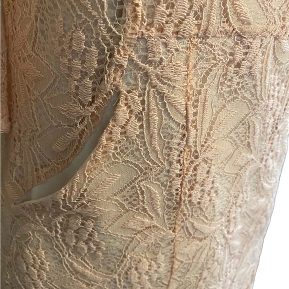 𝅺ANTHROPOLOGIE Maeve Dress Size Small Dusty Pink Lace Lined Dress With p… - Picture 6 of 16